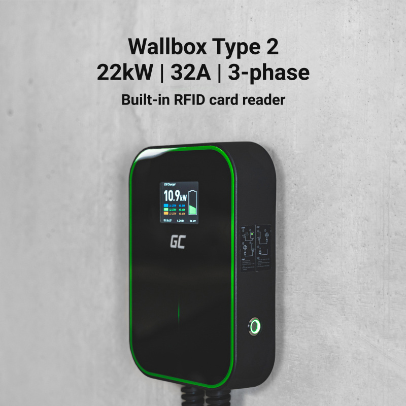 Ładowarka Green Cell Wallbox 22kW GC