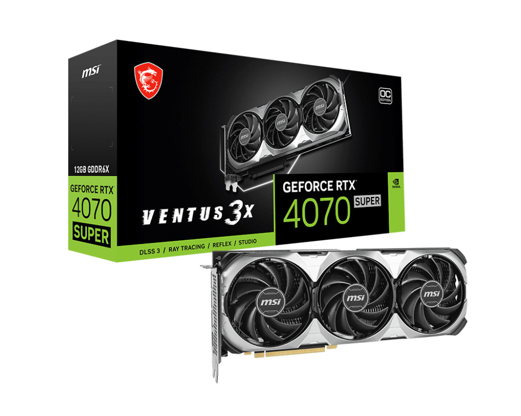 MSI GeForce RTX 4070 SUPER VENTUS 3X OC 12GB OC GDDR6X DLSS 3 MSI GeForce RTX 4070 SUPER VENTUS 3X OC 12GB OC GDDR6X DLSS 3