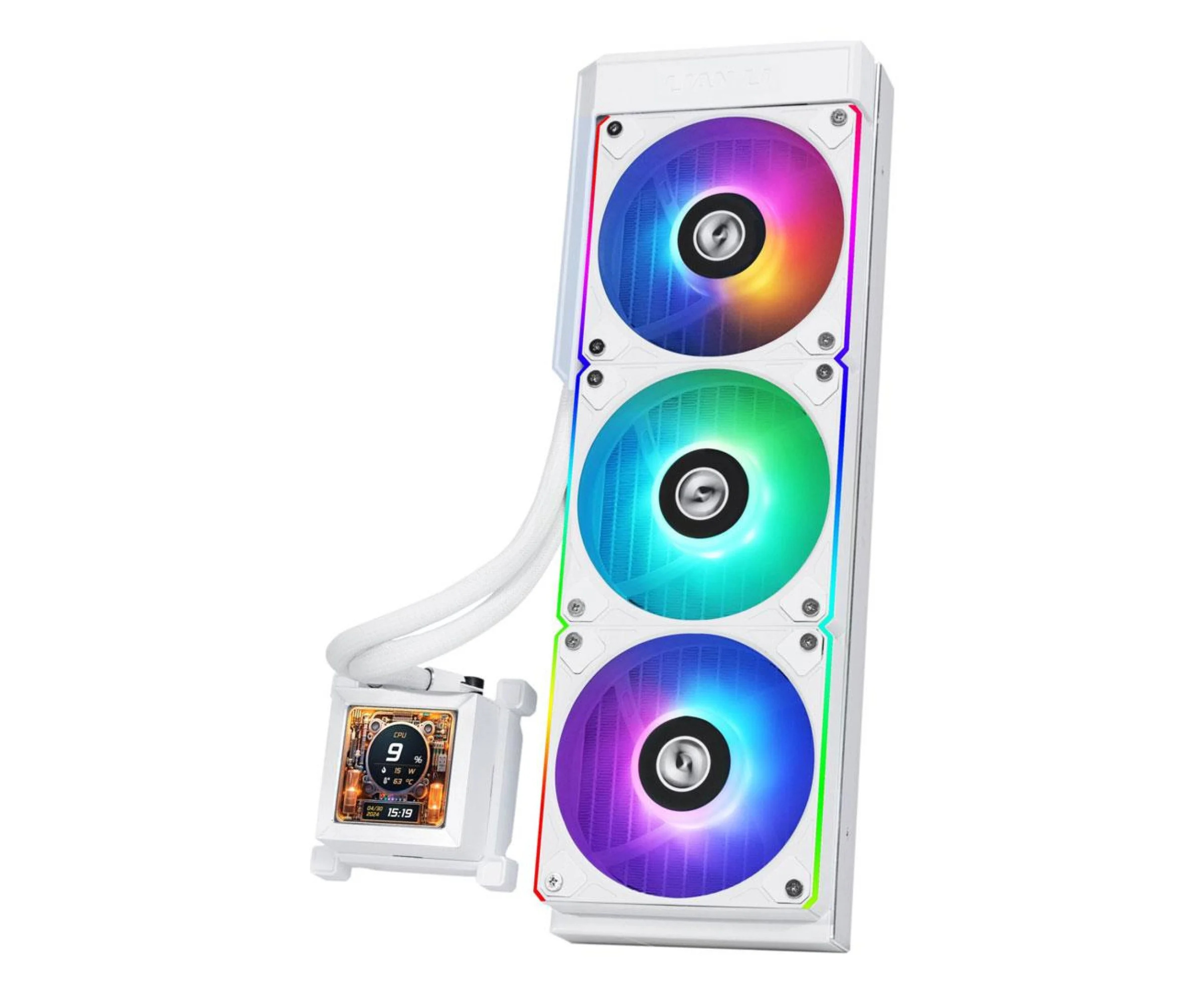 Chłodzenie wodne Lian Li HydroShift LCD ARGB 360mm White (360R)