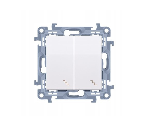 Simon 10 Łącznik schodowy podwójny, 10AX, biały