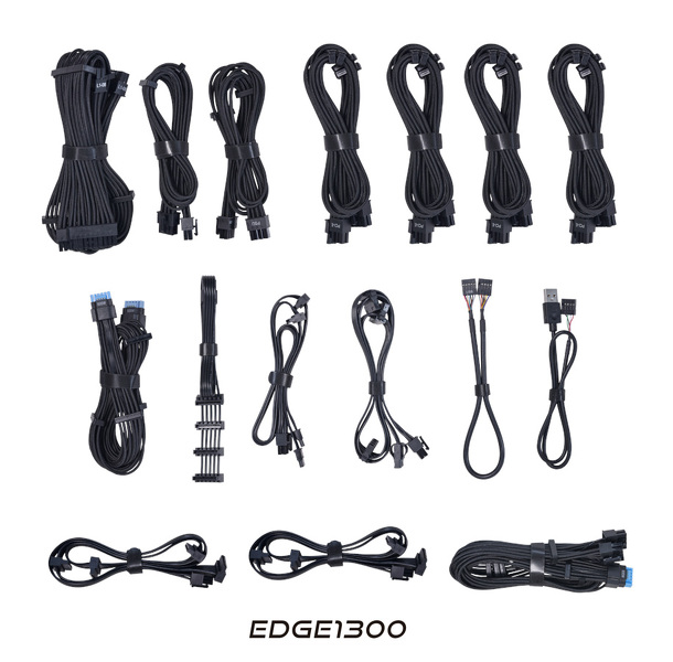 Zdjęcie produktu: Lian Li Edge EG1300 Black Platinum 1300W PCIe 5.1 ATX 3.1 Zdjęcie produktu: Lian Li Edge EG1300 Black Platinum 1300W PCIe 5.1 ATX 3.1