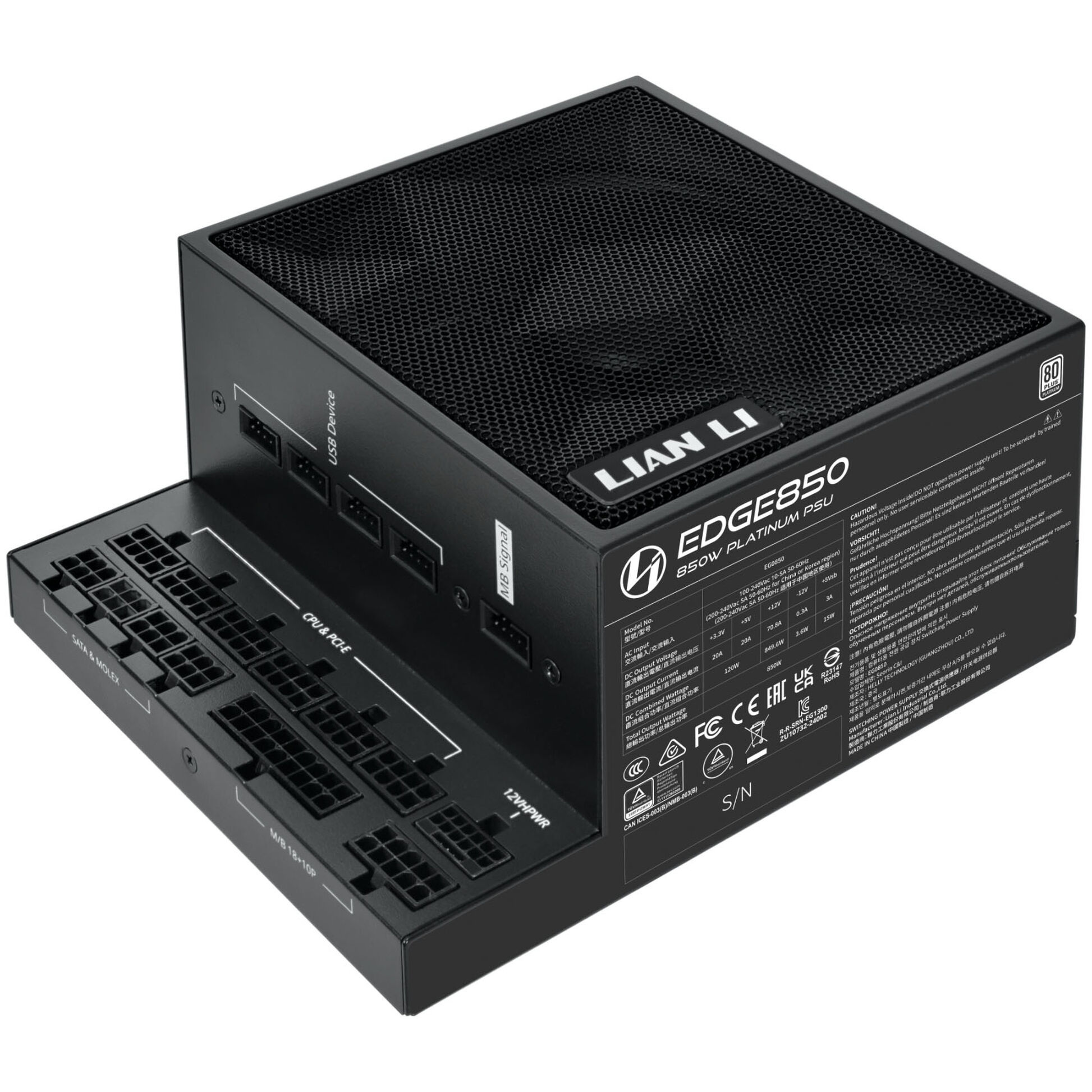 Lian Li Edge EG0850 Black Platinum 850W PCIe 5.1 ATX 3.1