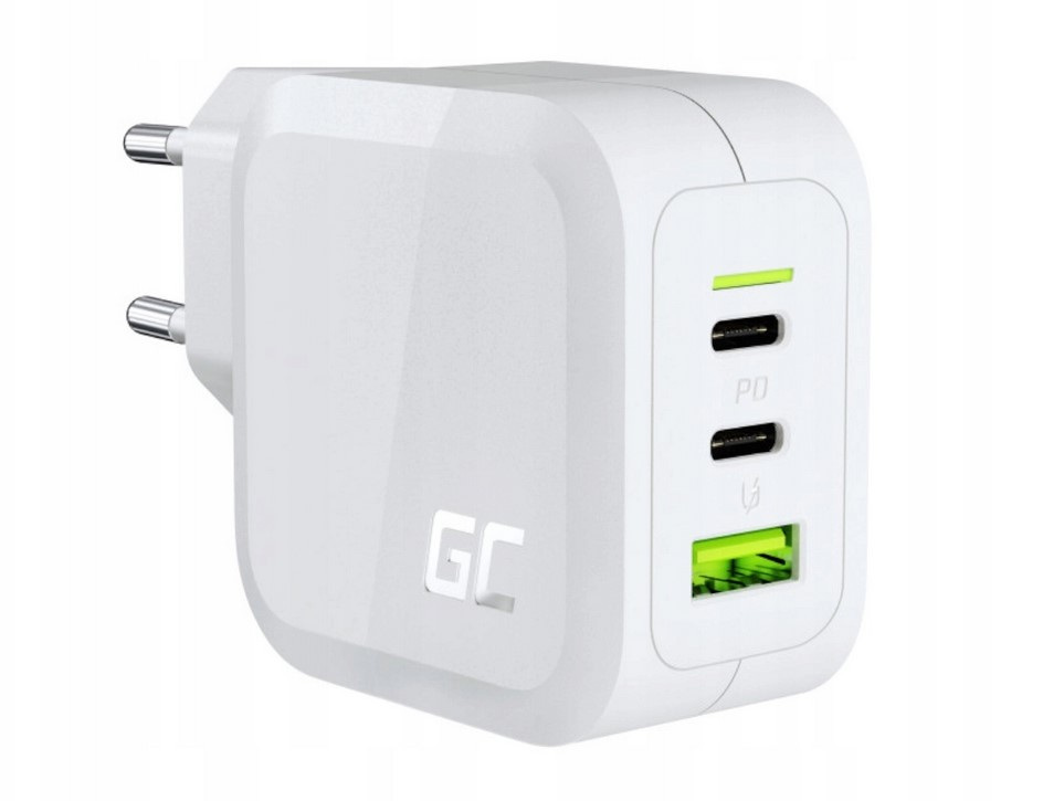 Ładowarka Green Cell PowerGaN 65W, QC PD 2x USB-C, 1x USB-A