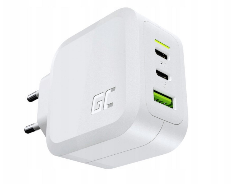 Ładowarka Green Cell PowerGaN 65W, QC PD 2x USB-C, 1x USB-A