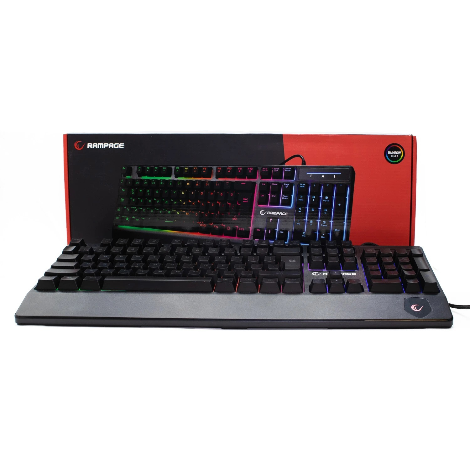 Klawiatura Rampage mechaniczno-membranowa RGB USB podświetlana