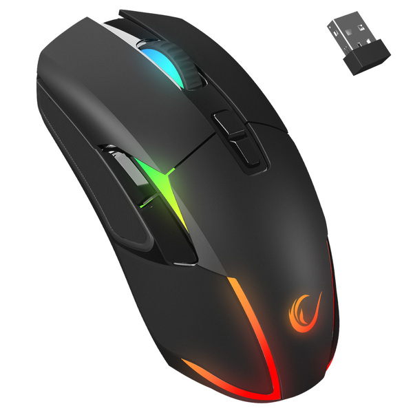 Zdjęcie produktu: Mysz bezprzewodowa Rampage NOVA M4 gamingowa RGB USB Sensor optyczny czarna
