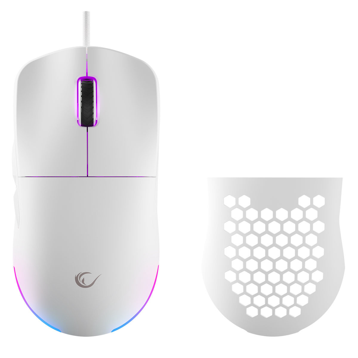 Mysz przewodowa Rampage BLINK gamingowa USB RGB sensor optyczny 825F Biała 12800 dpi Mysz przewodowa Rampage BLINK gamingowa USB RGB sensor optyczny 825F Biała 12800 dpi