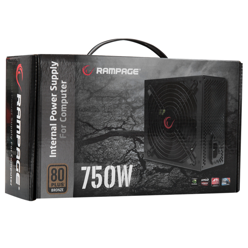 Zasilacz komputerowy Rampage ATX 80 Plus bronze RMP-750 750W PFC 140mm Zasilacz komputerowy Rampage ATX 80 Plus bronze RMP-750 750W PFC 140mm