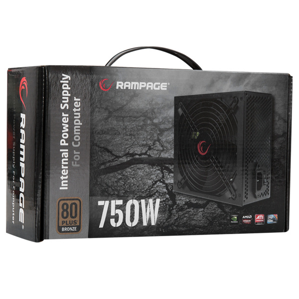 Zdjęcie produktu: Zasilacz komputerowy Rampage ATX 80 Plus bronze RMP-750 750W PFC 140mm Zdjęcie produktu: Zasilacz komputerowy Rampage ATX 80 Plus bronze RMP-750 750W PFC 140mm