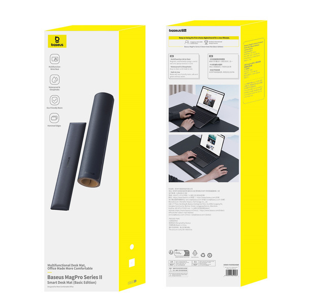 Mata na biurko Baseus MagPro Series II BS-PS037 z podpórką na nadgarstki - czarna Mata na biurko Baseus MagPro Series II BS-PS037 z podpórką na nadgarstki - czarna