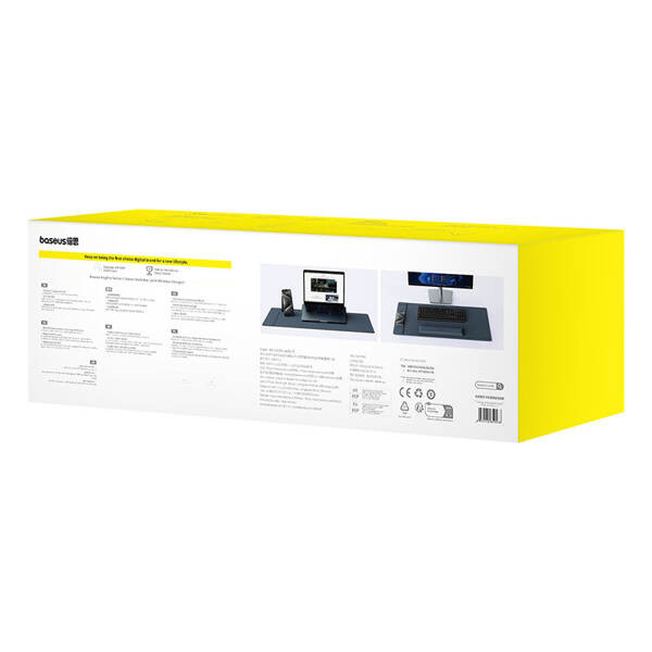 Mata na biurko Baseus MagPro Series II BS-PS037 z podpórką na nadgarstki i ładowarką indukcyjną - czarna