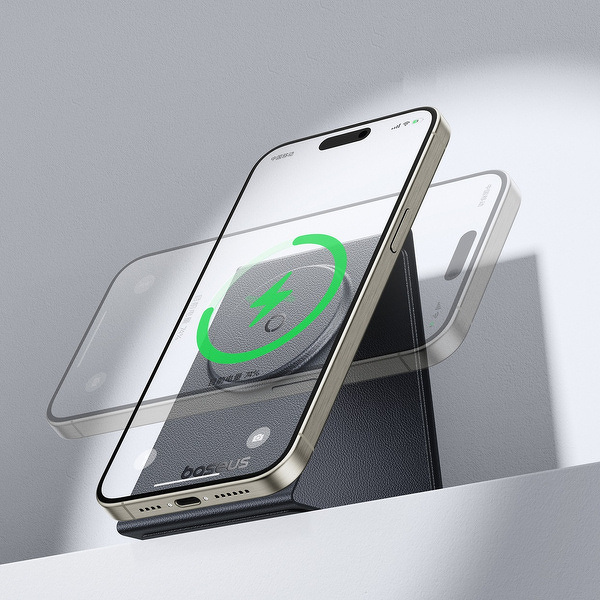 Zdjęcie produktu: Mata na biurko Baseus MagPro Series II BS-PS037 z podpórką na nadgarstki i ładowarką indukcyjną - czarna