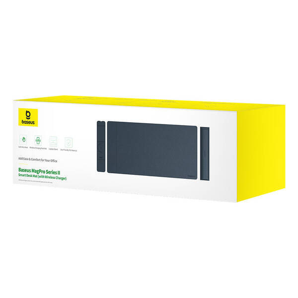 Zdjęcie produktu: Mata na biurko Baseus MagPro Series II BS-PS037 z podpórką na nadgarstki i ładowarką indukcyjną - czarna