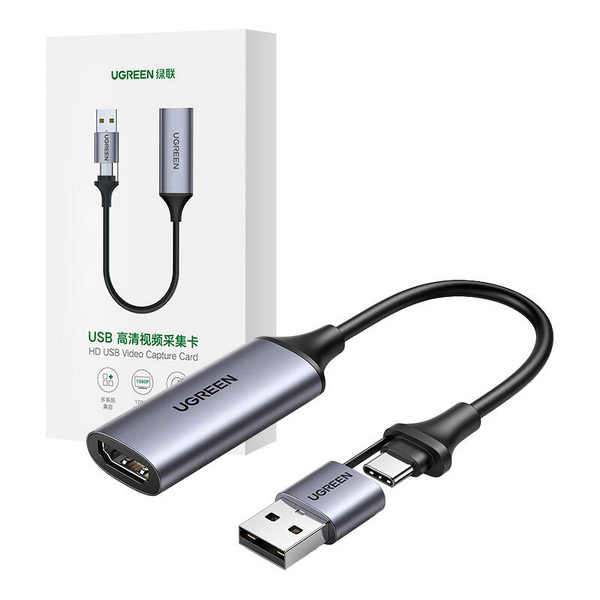 Zdjęcie produktu: Karta przechwytywania obrazu / Grabber HDMI Ugreen CM489, 4K 60Hz, USB + USB-C