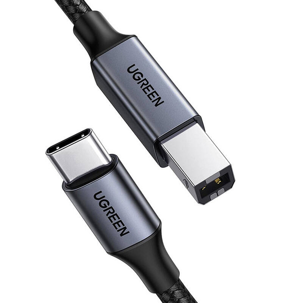 Zdjęcie produktu: Kabel USB-C do USB-B 2.0 (do drukarki) Ugreen US370, 2m (czarny) Zdjęcie produktu: Kabel USB-C do USB-B 2.0 (do drukarki) Ugreen US370, 2m (czarny)