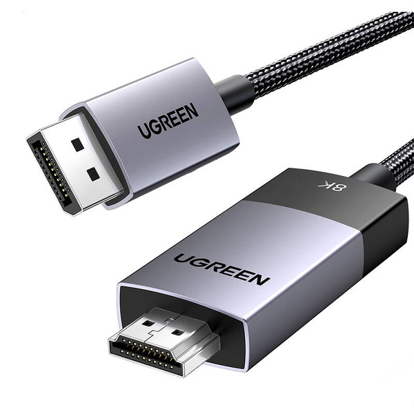 Zdjęcie produktu: Kabel DisplayPort do HDMI UGREEN DP115 8K@60Hz - 2m (80397) Zdjęcie produktu: Kabel DisplayPort do HDMI UGREEN DP115 8K@60Hz - 2m (80397)