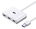 Hub Ugreen CR113 USB do 4x USB 3.0 5Gbps, 1m (biały)