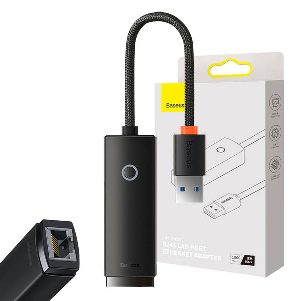 Zdjęcie produktu: Adapter USB 3.0 to Ethernet 10/100/1000 Baseus Lite Series (WKQX000101)