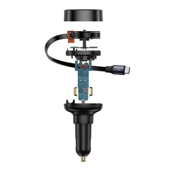 Zdjęcie produktu: Ładowarka samochodowa Baseus Enjoyment Pro z kablem USB-C, 60W (czarna) (C00057802111-01)