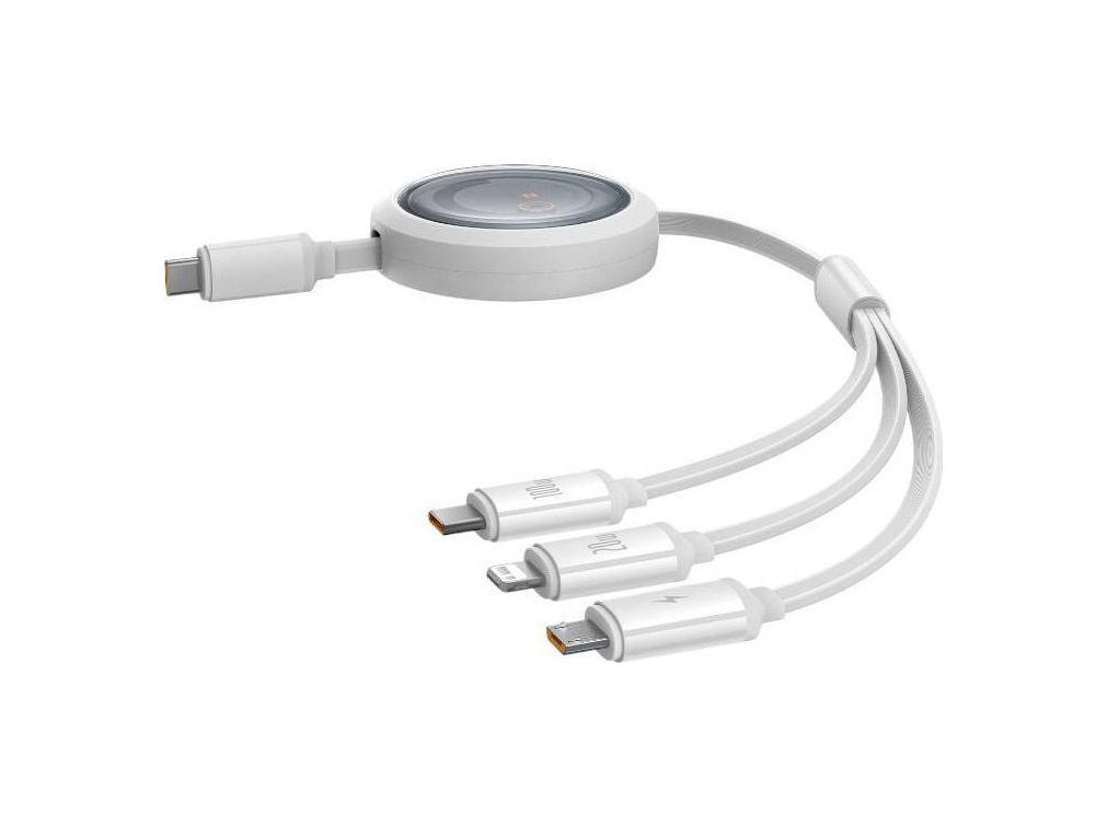 Przewód zwijany USB-C - Lightning/USB-C/micro USB 100W