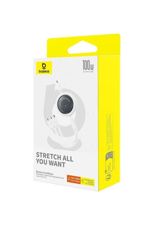 Zdjęcie produktu: Przewód zwijany USB-C - Lightning/USB-C/micro USB 100W