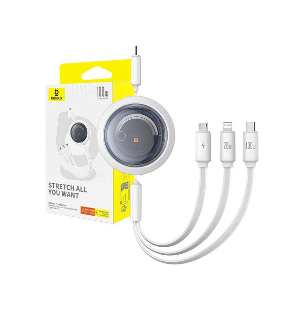 Zdjęcie produktu: Przewód zwijany USB-C - Lightning/USB-C/micro USB 100W