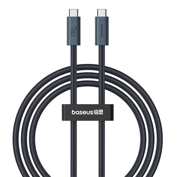 Zdjęcie produktu: Kabel przewód Baseus CB000068 USB-C 4.0 - USB-C 240W PD 8K 60Hz 1m - czarny Zdjęcie produktu: Kabel przewód Baseus CB000068 USB-C 4.0 - USB-C 240W PD 8K 60Hz 1m - czarny