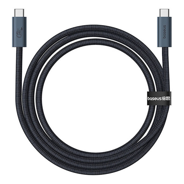 Zdjęcie produktu: Kabel przewód Baseus CB000068 USB-C 4.0 - USB-C 240W PD 8K 60Hz 1m - czarny Zdjęcie produktu: Kabel przewód Baseus CB000068 USB-C 4.0 - USB-C 240W PD 8K 60Hz 1m - czarny