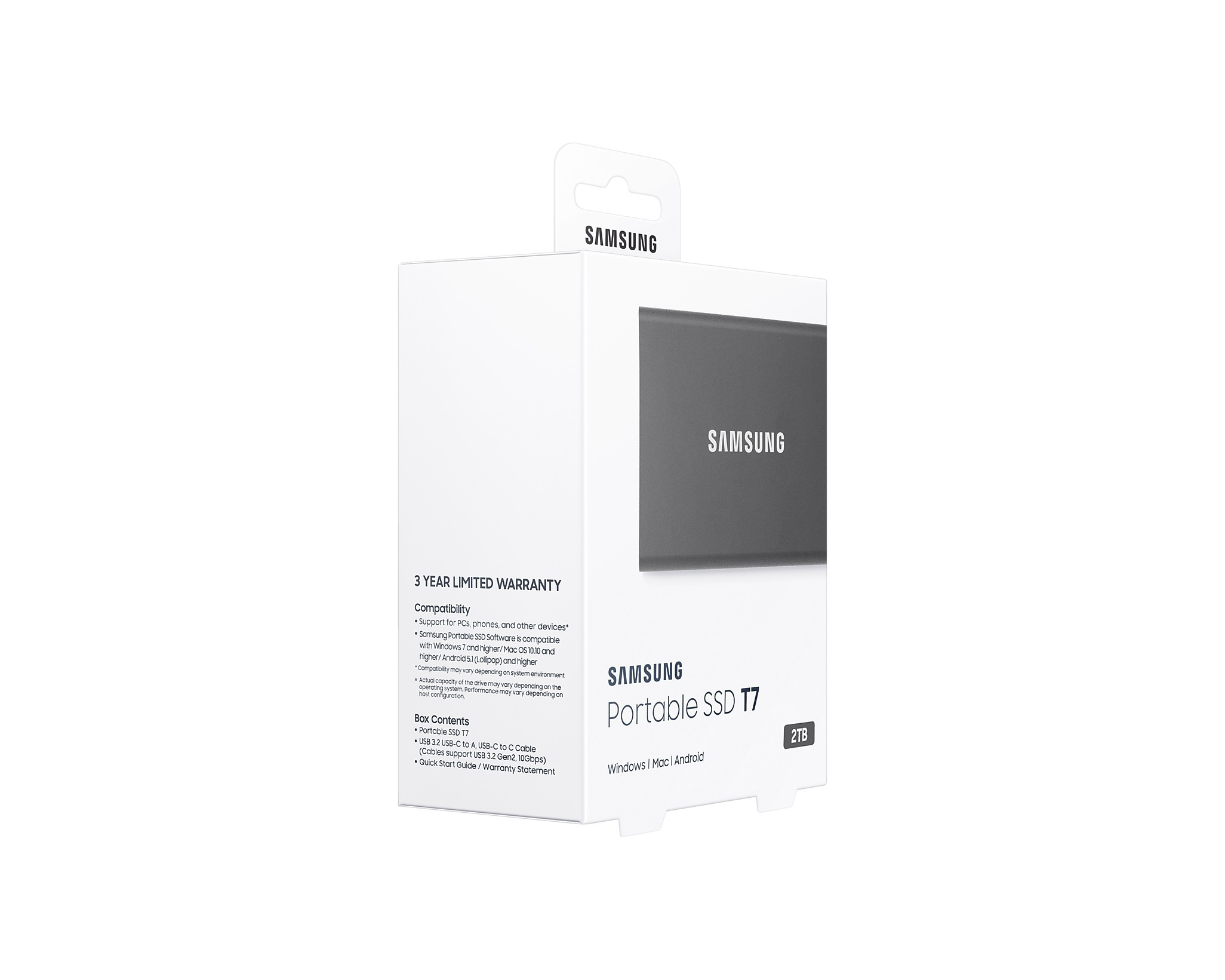 Dysk przenośny Samsung Portable SSD T7 2TB szary