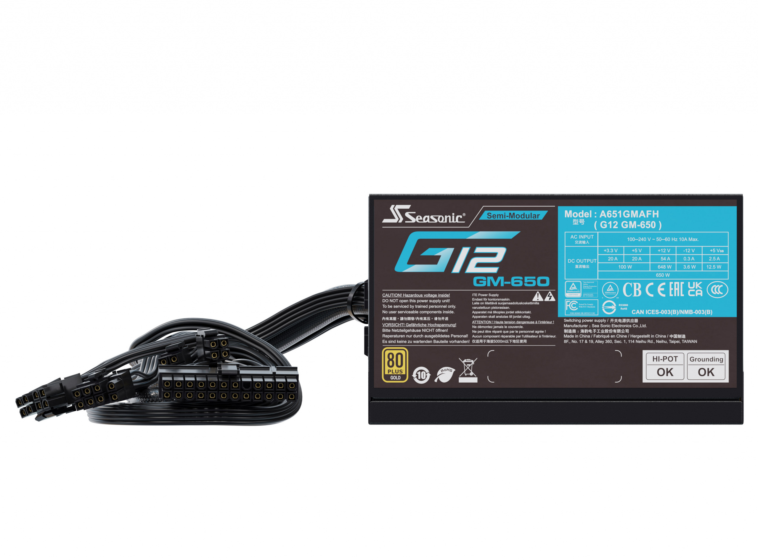 Zasilacz Seasonic G12 GM-750 v2 2024 80Plus Gold 750W