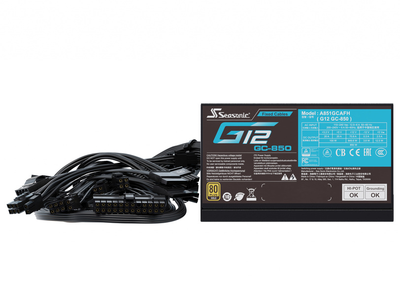 Zdjęcie produktu: Zasilacz Seasonic G12 GC-850 v2 80Plus Gold 850W