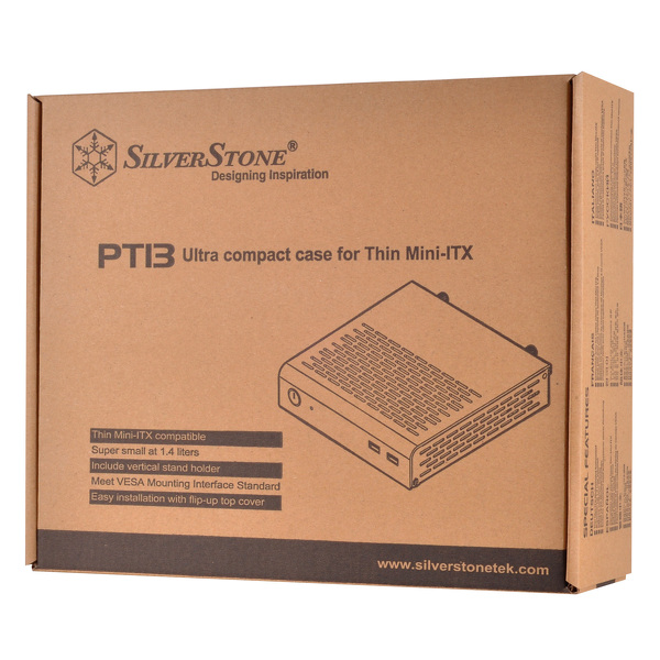 Zdjęcie produktu: Obudowa do komputera SilverStone Petit PT13 Thin-Mini-ITX Czarna