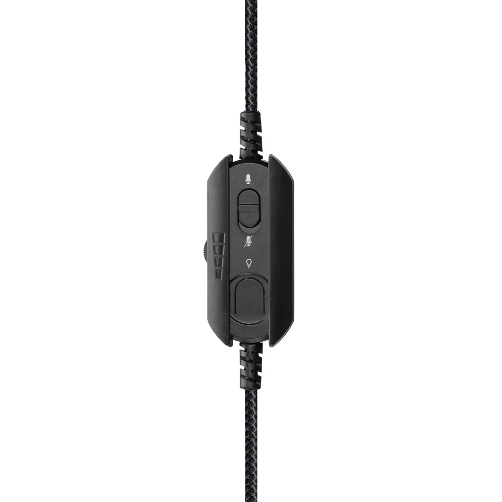 Słuchawki Rampage RM-K19 gamingowe z mikrofonem, nauszne, RGB, USB, czarne