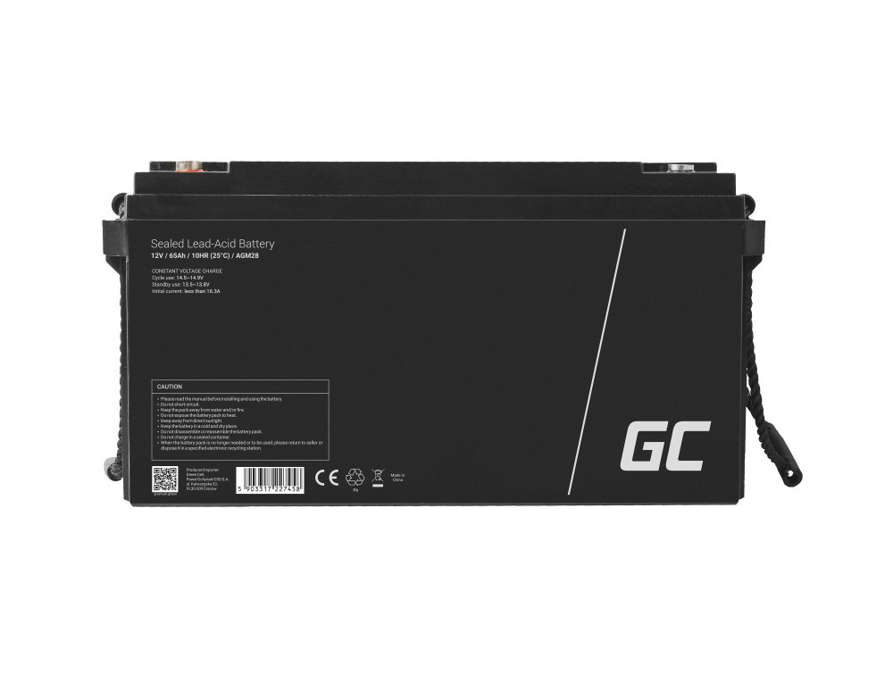 Bezobsługowy akumulator Green Cell AGM VRLA 12V 65Ah