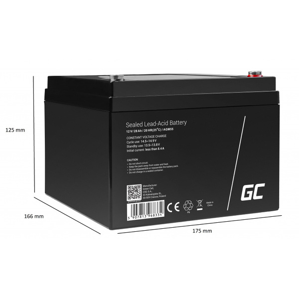 Zdjęcie produktu: Green Cell AGM VRLA 12V 28Ah bezobsługowy akumulator