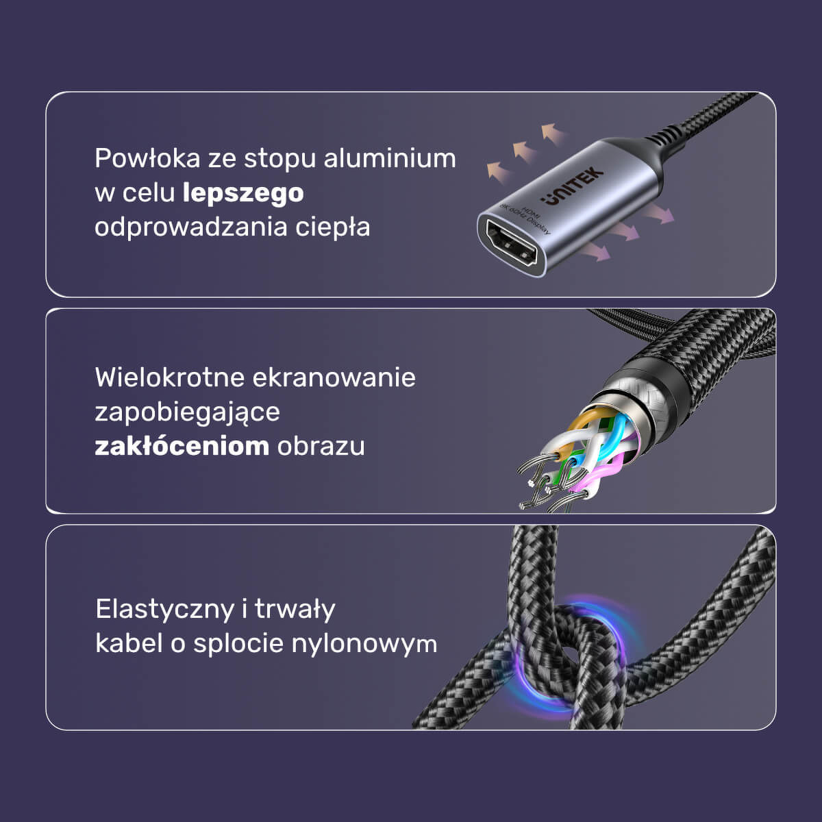 Adapter z DisplayPort 1.4 na HDMI 2.1, 8K60Hz Unitek