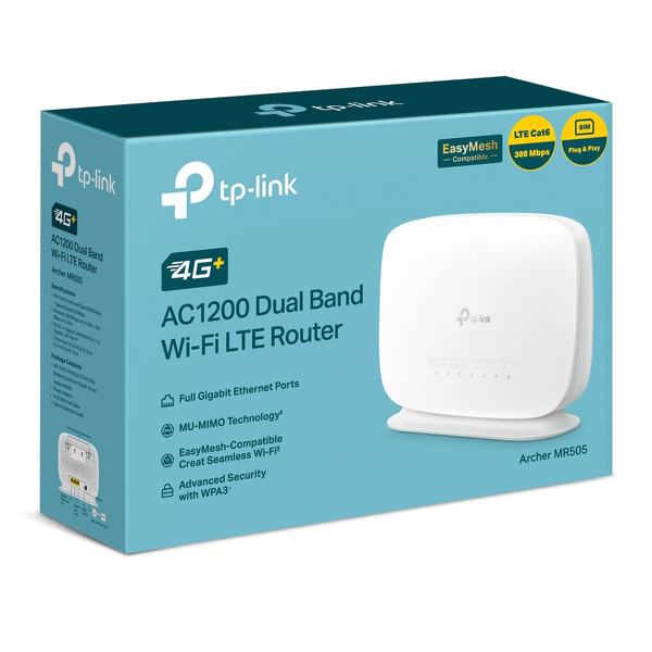 Zdjęcie produktu: TP-Link Archer MR505 Wireless AC1200 LTE router 2xLAN 1xLAN/WAN 1xNanoSIM