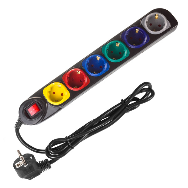 Zdjęcie produktu: Maclean przedłużacz 6 gniazd z włącznikiem 1.5m MCE509B