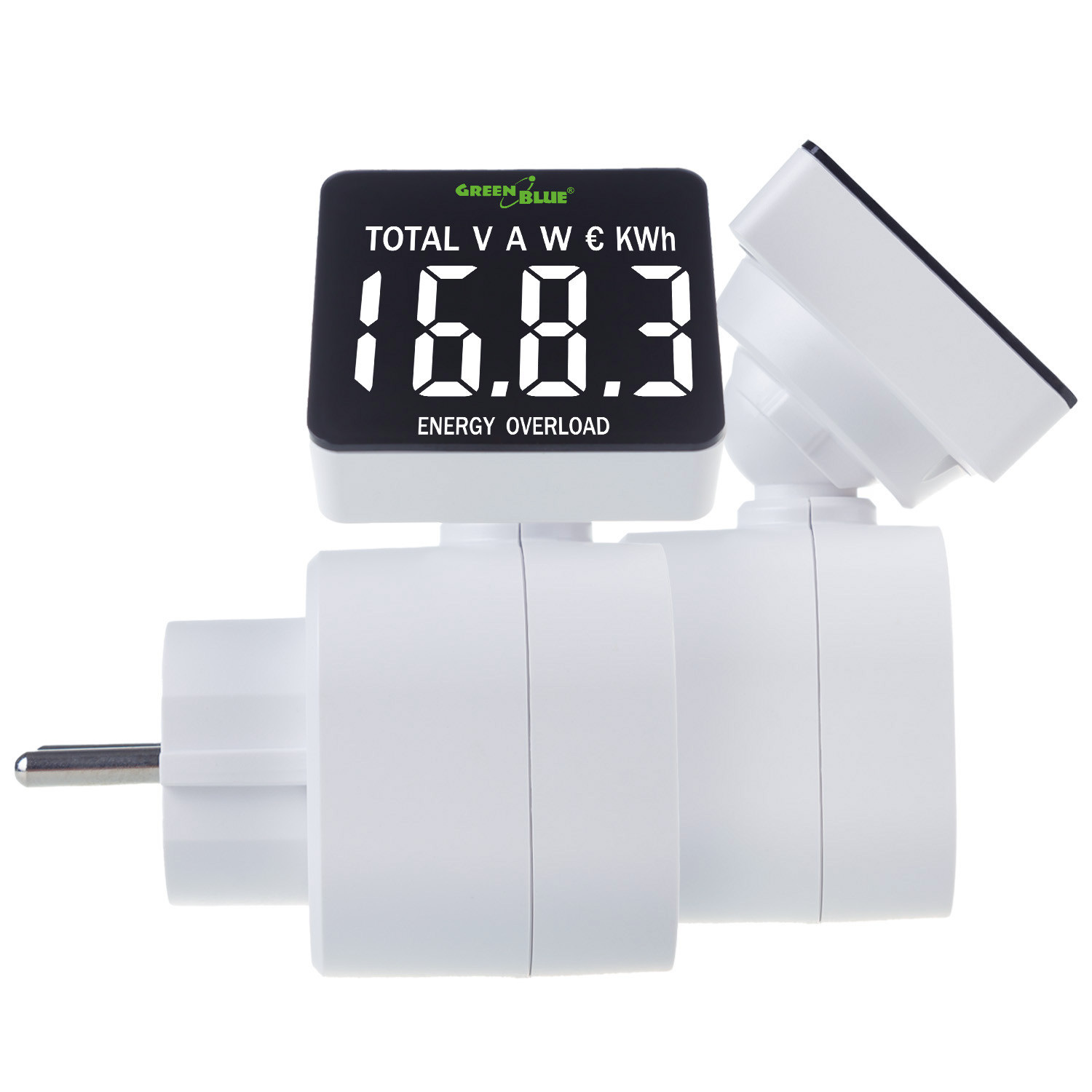 Miernik energii GreenBlue, watomierz, 16A, max. 3680W, podtrz.pamięci