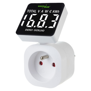 Miniatura produktu: Miernik energii GreenBlue, watomierz, 16A, max. 3680W, podtrz.pamięci, GB620 E