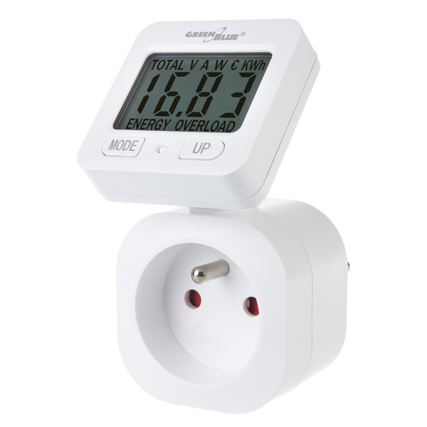 Zdjęcie produktu: Miernik energii GreenBlue, watomierz, 16A, max. 3680W, podtrz.pamięci Zdjęcie produktu: Miernik energii GreenBlue, watomierz, 16A, max. 3680W, podtrz.pamięci