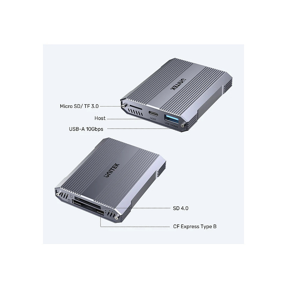 Czytnik kart Unitek CF Express, SD/microSD, USBA 10 Gbs + HUB