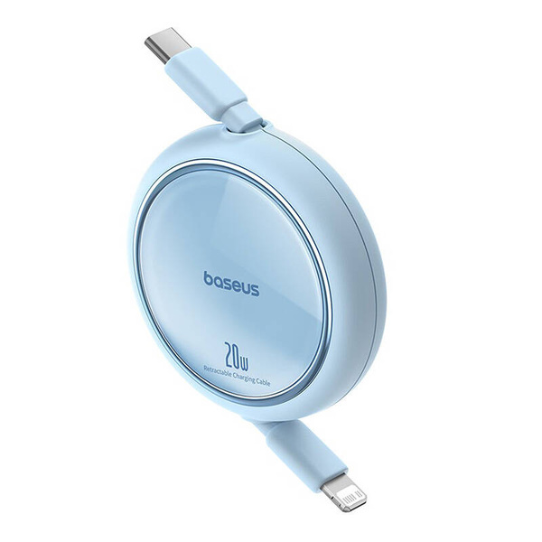 Zdjęcie produktu: Kabel przewód Baseus Free2Pull zwijany USB-C do Lightning 20W 1m - niebieski