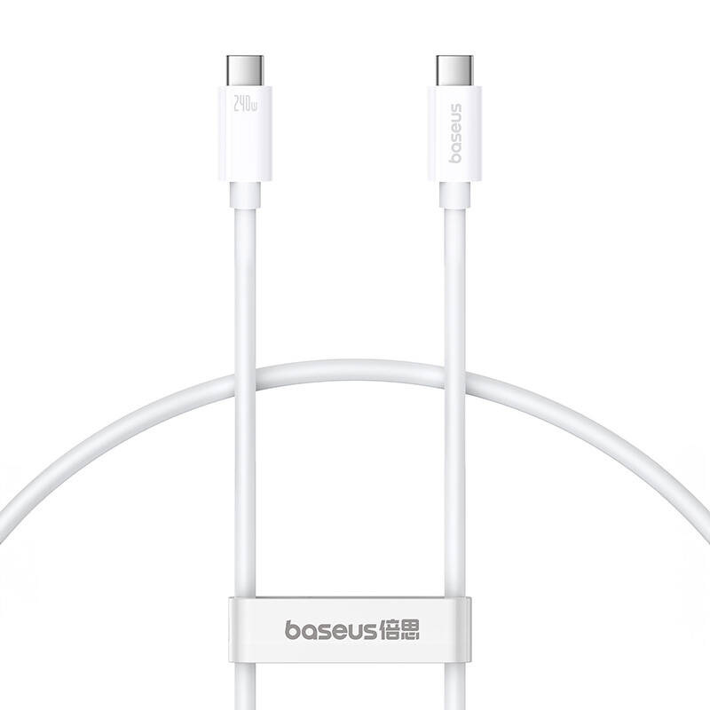 Kabel przewód Baseus CB000066 USB4 - USB-C 240W PD 8K 60Hz 1m - biały
