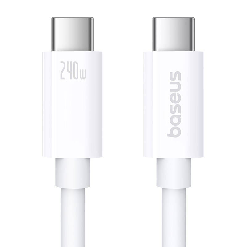 Kabel przewód Baseus CB000066 USB4 - USB-C 240W PD 8K 60Hz 1m - biały