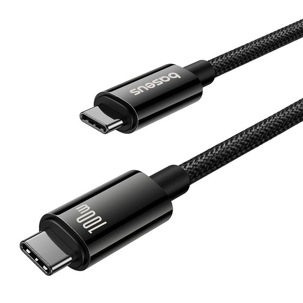 Zdjęcie produktu: Kabel przewód USB Typ-C 3.2 do Typ-C 3.2 150cm Baseus Tungsten Gold, 100W 4K 60Hz - czarny (P10319800111-00) Zdjęcie produktu: Kabel przewód USB Typ-C 3.2 do Typ-C 3.2 150cm Baseus Tungsten Gold, 100W 4K 60Hz - czarny (P10319800111-00)