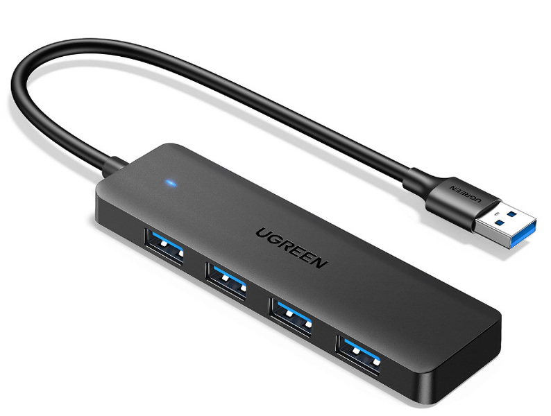 Zdjęcie produktu: HUB Ugreen CM219 35574 z 4 portami USB-A 3.0 i kablem USB-A 3.0 1m - czarny