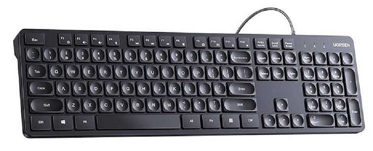 Miniatura produktu: Klawiatura Ugreen KU004 90875 przewodowa 1.5 m do Windows / MacOS - czarna