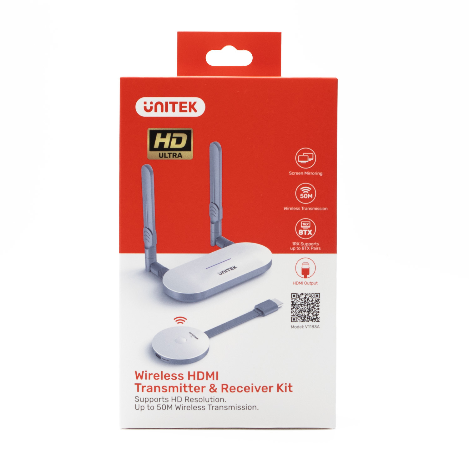 Bezprzewodowy nadajnik i odbiornik HDMI Unitek zasięg do 50m Bezprzewodowy nadajnik i odbiornik HDMI Unitek zasięg do 50m