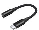 Miniatura zdjęcia: Adapter Audio Ugreen TYP-C + minijack 3,5mm 10cm z oplotem - czarny (AV161)